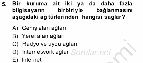 Elektronik Ticaret 2014 - 2015 Ara Sınavı 5.Soru