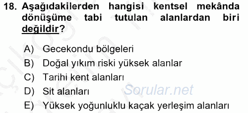 Toplumsal Yaşamda Aile 2016 - 2017 3 Ders Sınavı 18.Soru