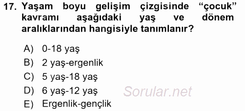 Görüşme Teknikleri 2016 - 2017 Dönem Sonu Sınavı 17.Soru