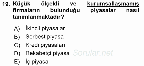 Yeni Teknolojiler ve Çalışma Hayatı 2017 - 2018 Ara Sınavı 19.Soru