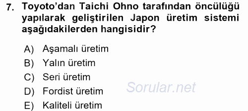 Yeni Teknolojiler ve Çalışma Hayatı 2017 - 2018 Ara Sınavı 7.Soru