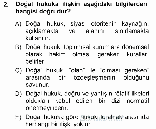 İnsan Hakları ve Demokratikleşme Süreci 2012 - 2013 Dönem Sonu Sınavı 2.Soru