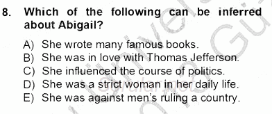 Okuma Ve Yazma Becerileri 1 2012 - 2013 Ara Sınavı 8.Soru