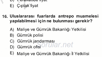 Konaklama İşletmelerinde Muhasebe Uygulamaları 2013 - 2014 Ara Sınavı 12.Soru