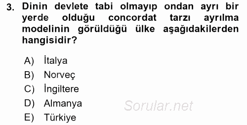 Türkiye´nin Toplumsal Yapısı 2015 - 2016 Tek Ders Sınavı 3.Soru