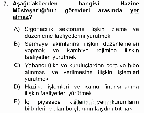 Türkiye´nin Toplumsal Yapısı 2015 - 2016 Tek Ders Sınavı 7.Soru