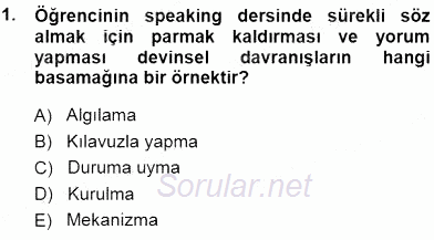 İng. Öğretmenliğinde Öğretim Teknolojileri Ve Materyal Tasarımı 1 2014 - 2015 Dönem Sonu Sınavı 1.Soru