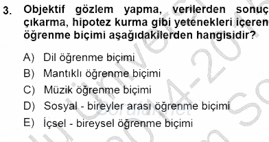 İng. Öğretmenliğinde Öğretim Teknolojileri Ve Materyal Tasarımı 1 2014 - 2015 Dönem Sonu Sınavı 3.Soru