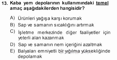 Tarımsal Yapılar ve Sulama 2013 - 2014 Ara Sınavı 13.Soru