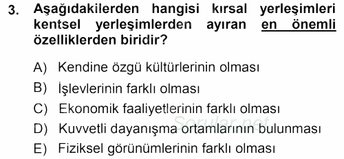 Tarımsal Yapılar ve Sulama 2013 - 2014 Ara Sınavı 3.Soru