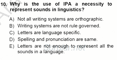 Türkçe Ses Ve Biçim Bilgisi 2012 - 2013 Ara Sınavı 10.Soru
