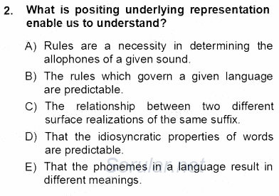 Türkçe Ses Ve Biçim Bilgisi 2012 - 2013 Ara Sınavı 2.Soru