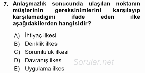 Perakendecilikte Müşteri İlişkileri Yönetimi 2017 - 2018 Dönem Sonu Sınavı 7.Soru