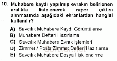 Ulusal Yargı Ağı Projesi 1 2012 - 2013 Dönem Sonu Sınavı 10.Soru