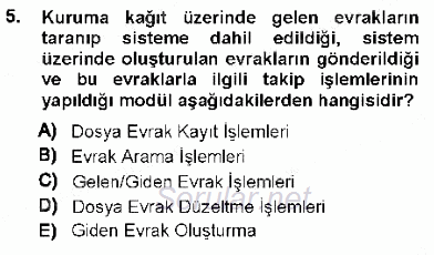 Ulusal Yargı Ağı Projesi 1 2012 - 2013 Dönem Sonu Sınavı 5.Soru