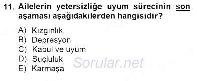 Özel Eğitim 2014 - 2015 Ara Sınavı 11.Soru