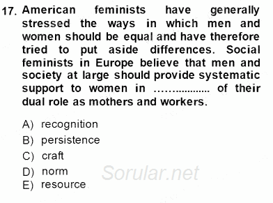 Okuma Ve Yazma Becerileri 1 2013 - 2014 Dönem Sonu Sınavı 17.Soru