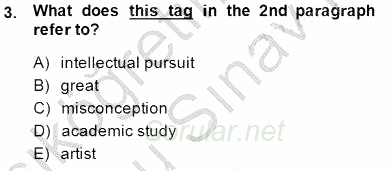 Okuma Ve Yazma Becerileri 1 2013 - 2014 Dönem Sonu Sınavı 3.Soru