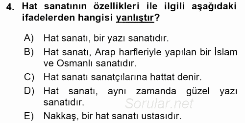 Kültür Tarihi 2017 - 2018 3 Ders Sınavı 4.Soru