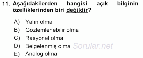 Çağrı Merkezi Yönetimi 2 2015 - 2016 Dönem Sonu Sınavı 11.Soru