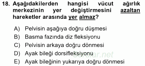 Yaşlı ve Hasta Bakım Hizmetleri 2017 - 2018 3 Ders Sınavı 18.Soru