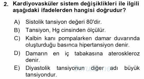 Yaşlı ve Hasta Bakım Hizmetleri 2017 - 2018 3 Ders Sınavı 2.Soru