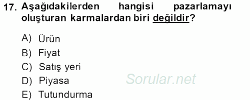 İletişim Ortamları Tasarımı 2013 - 2014 Tek Ders Sınavı 17.Soru