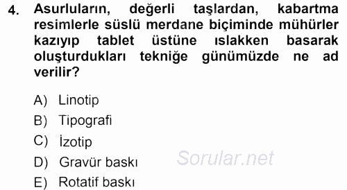 İletişim Ortamları Tasarımı 2013 - 2014 Tek Ders Sınavı 4.Soru