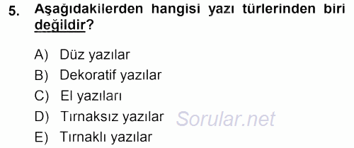 İletişim Ortamları Tasarımı 2013 - 2014 Tek Ders Sınavı 5.Soru