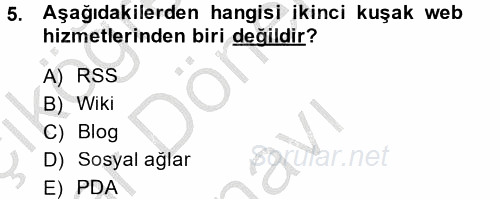Etkili İletişim Teknikleri 2014 - 2015 Dönem Sonu Sınavı 5.Soru