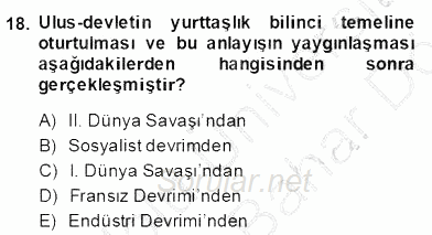 Siyaset Felsefesi 2 2013 - 2014 Dönem Sonu Sınavı 18.Soru