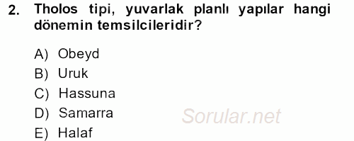 Eski Mezopotamya ve Mısır Tarihi 2014 - 2015 Ara Sınavı 2.Soru