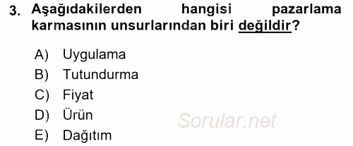 Medya Planlama 2017 - 2018 Ara Sınavı 3.Soru