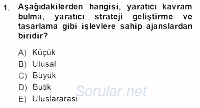 Medya Ekonomisi ve İşletmeciliği 2014 - 2015 Ara Sınavı 1.Soru
