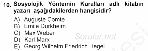 Tarih Metodu 2012 - 2013 Ara Sınavı 10.Soru