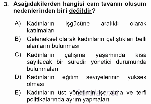 Endüstri İlişkileri 2017 - 2018 Ara Sınavı 3.Soru