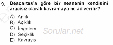 Zihin Felsefesi 2013 - 2014 Tek Ders Sınavı 9.Soru