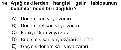 Mali Analiz 2017 - 2018 Ara Sınavı 16.Soru