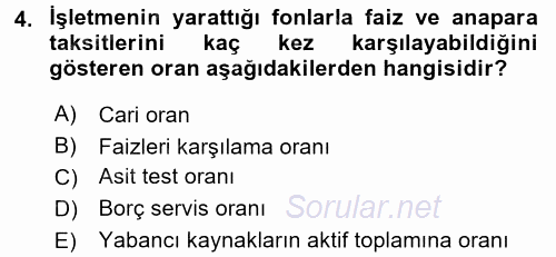 Mali Analiz 2017 - 2018 Ara Sınavı 4.Soru