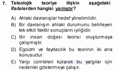 İşletmelerde Sosyal Sorumluluk Ve Etik 2013 - 2014 Tek Ders Sınavı 7.Soru