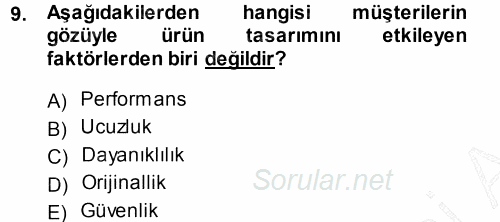 Stratejik Yönetim 2013 - 2014 Dönem Sonu Sınavı 9.Soru