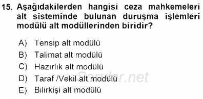 Ulusal Yargı Ağı Projesi 1 2015 - 2016 Dönem Sonu Sınavı 15.Soru