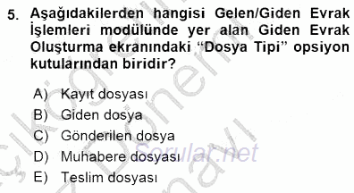 Ulusal Yargı Ağı Projesi 1 2015 - 2016 Dönem Sonu Sınavı 5.Soru