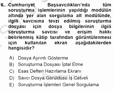 Ulusal Yargı Ağı Projesi 1 2015 - 2016 Dönem Sonu Sınavı 6.Soru