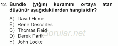 Zihin Felsefesi 2012 - 2013 Dönem Sonu Sınavı 12.Soru