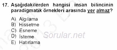 Zihin Felsefesi 2012 - 2013 Dönem Sonu Sınavı 17.Soru
