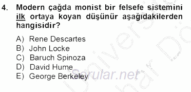 Zihin Felsefesi 2012 - 2013 Dönem Sonu Sınavı 4.Soru