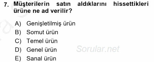 Kongre ve Etkinlik Yönetimi 2016 - 2017 Ara Sınavı 7.Soru