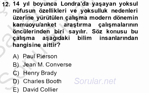 Uluslararası İlişkilerde Araştırma Yöntemleri 2013 - 2014 Dönem Sonu Sınavı 12.Soru