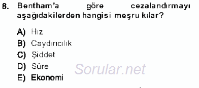 Kriminoloji 2013 - 2014 Ara Sınavı 8.Soru